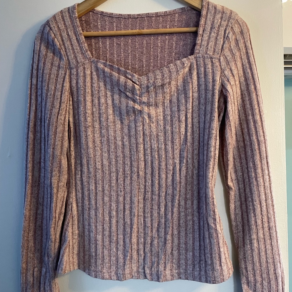 Striped Purple Women's Top